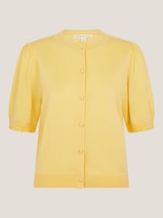 Monsoon Yellow Tegan Short Sleeve Cardigan - Image 5 of 5