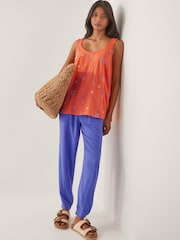 Monsoon Orange Kamila Embroidered Cami Top - Image 4 of 4
