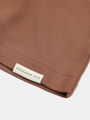 Коричневый - Peckham Rye Mens Jersey Polo Shirt - Image 4 of 4