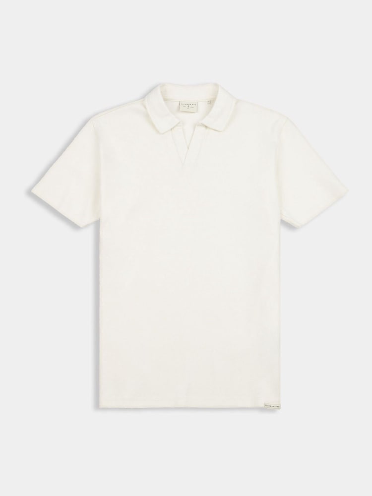 Cream - Tricou polo Revere din jerseu Peckham Rye pentru bărbați - Image 1 of 3