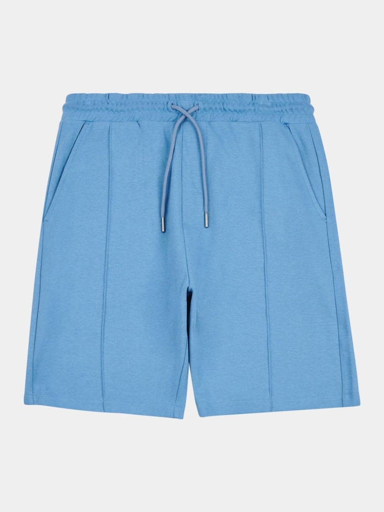 Peckham Rye Light Blue Mens Pintuck Shorts - Image 1 of 4