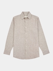 Peckham Rye Brown Mens Textured 100% Cotton Shirt - Image 1 of 4