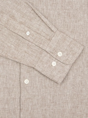 Peckham Rye Brown Mens Textured 100% Cotton Shirt - Image 4 of 4
