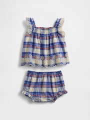 Gap Blue Poplin Eyelet-Hem Outfit Set - Image 1 of 3