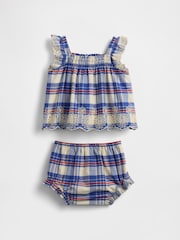 Gap Blue Poplin Eyelet-Hem Outfit Set - Image 2 of 3