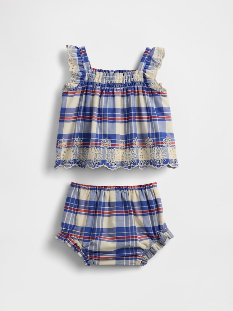 Gap Blue Poplin Eyelet-Hem Outfit Set - Image 2 of 3