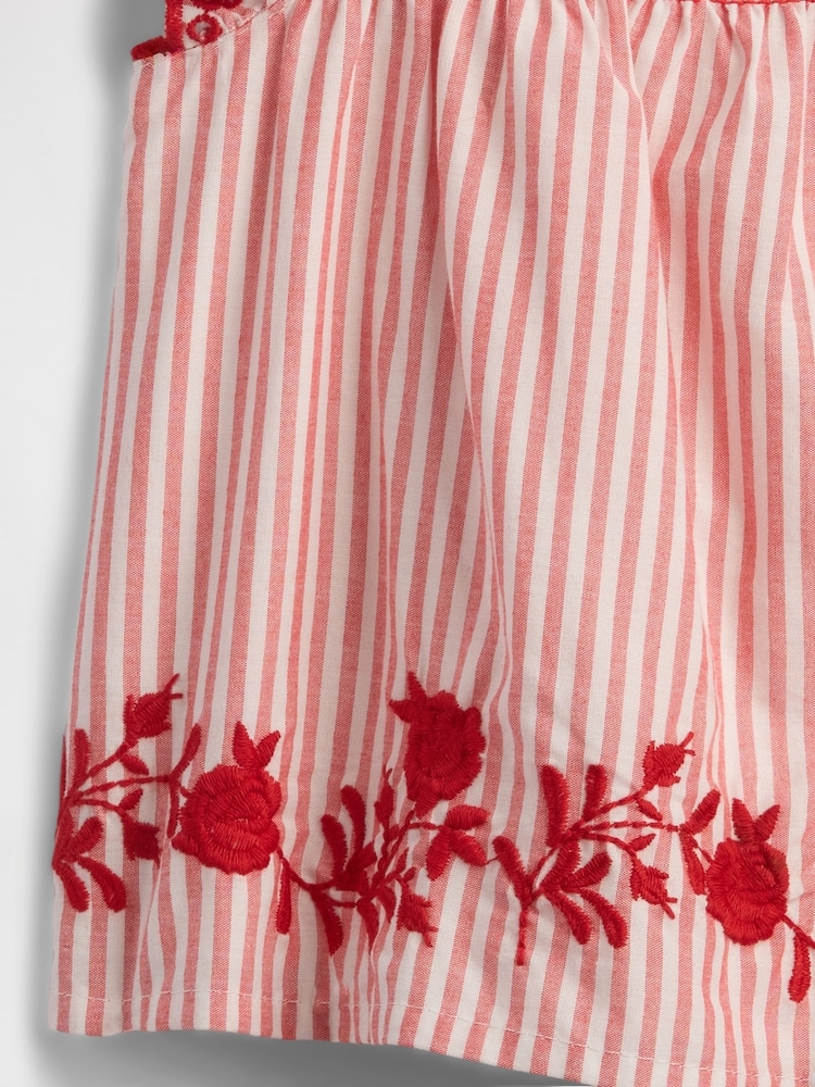 Gap Red Stripe Striped Poplin Outfit Set (Newborn-24mths) - Image 3 of 3