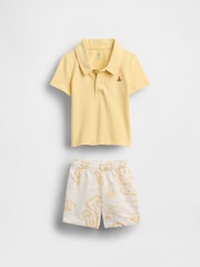 Gap Multi Baby Polo Shirt & Shorts Outfit Set (Newborn-24mths) - Image 1 of 2