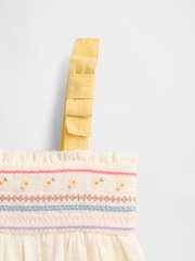 Gap Cream/Yellow Baby Embroidered Tie-Shoulder Dress (Newborn-24mths) - Image 3 of 4