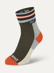 Sealskinz Surlingham Waterproof All Weather Ankle Length Striped Cuff Socks - Image 1 of 2
