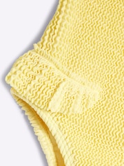 River Island Yellow Girls Textured Frill Swimsuit - Image 4 of 4