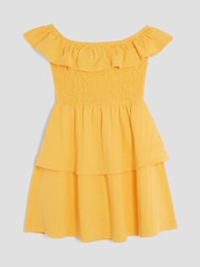 River Island Pink Girls Bardot Rara 100% Cotton Dress - Image 1 of 4