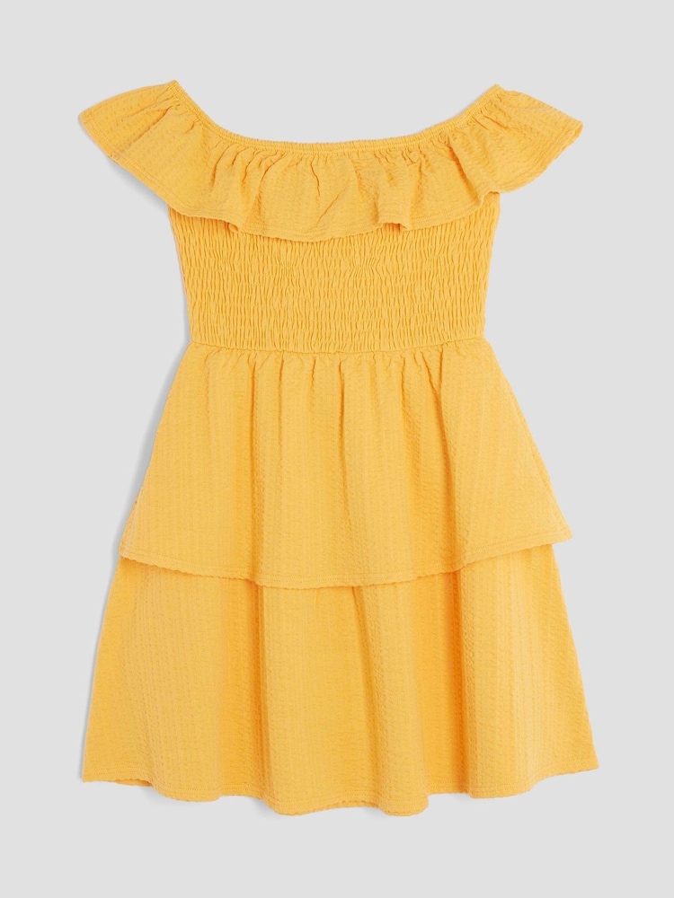 River Island Pink Girls Bardot Rara 100% Cotton Dress - Image 1 of 4