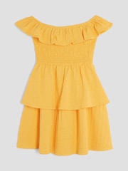 River Island Pink Girls Bardot Rara 100% Cotton Dress - Image 2 of 4