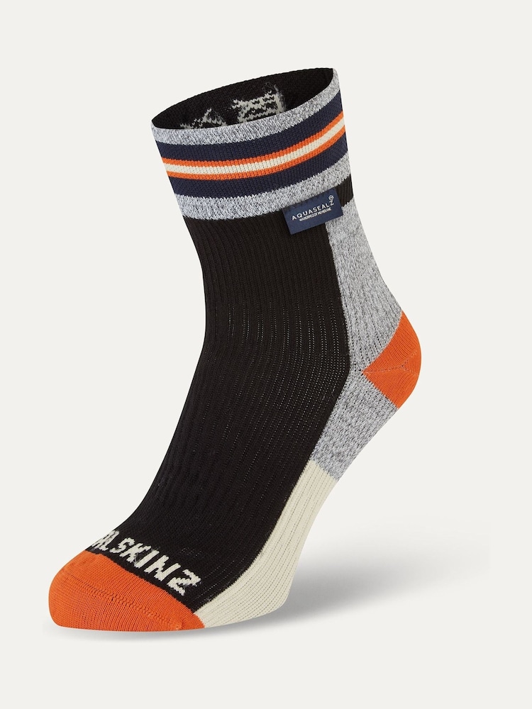 Sealskinz Surlingham Waterproof All Weather Ankle Length Striped Cuff Socks - Image 1 of 2