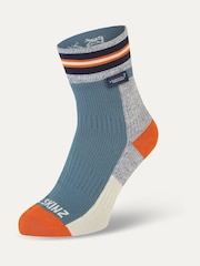 Sealskinz Surlingham Waterproof All Weather Ankle Length Striped Cuff Socks - Image 1 of 2
