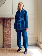 Vivere Blue Macy Belted Denim Jacket - Image 1 of 4