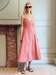 Vivere Pink Mabel 100% Cotton Sundress - Image 1 of 4