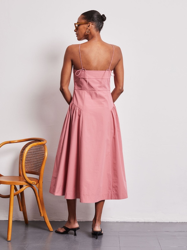 Vivere Pink Mabel 100% Cotton Sundress - Image 4 of 4