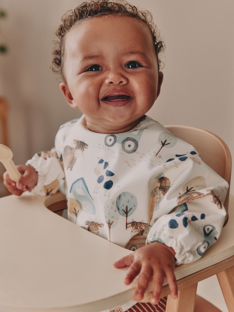 Cream Farm Baby Weaning And Feeding Sleeved Bib - Image 2 of 2