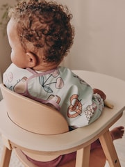 Mint Green Breakfast Club Baby Weaning And Feeding Sleeved Bib - Image 2 of 6