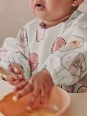 Mint Green Breakfast Club Baby Weaning And Feeding Sleeved Bib - Image 4 of 6