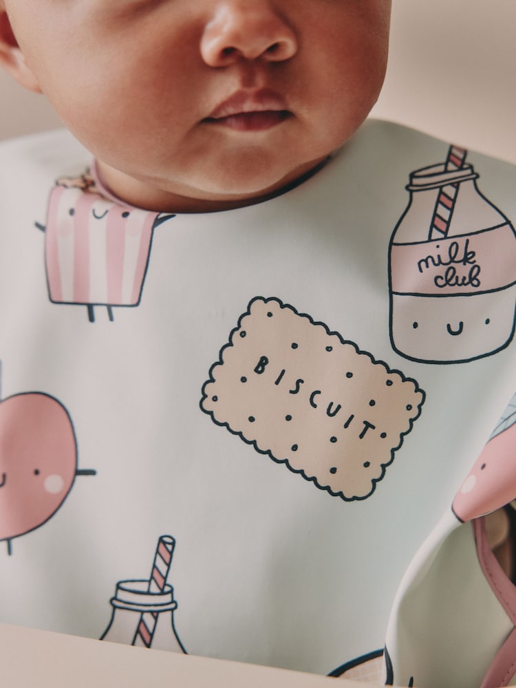 Mint Green Breakfast Club Baby Weaning And Feeding Sleeved Bib - Image 6 of 6