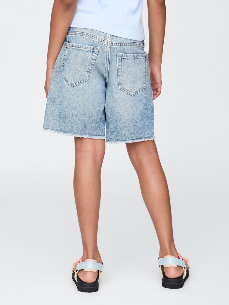 Gap Blue Low Rise Stride Denim Bermuda Shorts (5-13yrs) - Image 2 of 5