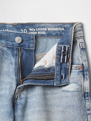 Gap Blue Low Rise Stride Denim Bermuda Shorts (5-13yrs) - Image 5 of 5