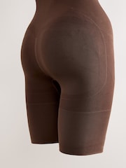 Chocolate Nude Thigh Smoother Short Seamless Firm Tummy Control Shaping Briefs - Image 2 of 4