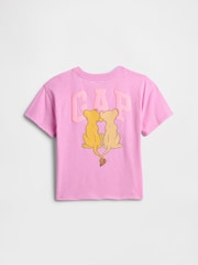 Gap Pink Lion King Disney Graphic Crew Neck Short Sleeve T-Shirt (4-13yrs) - Image 2 of 3
