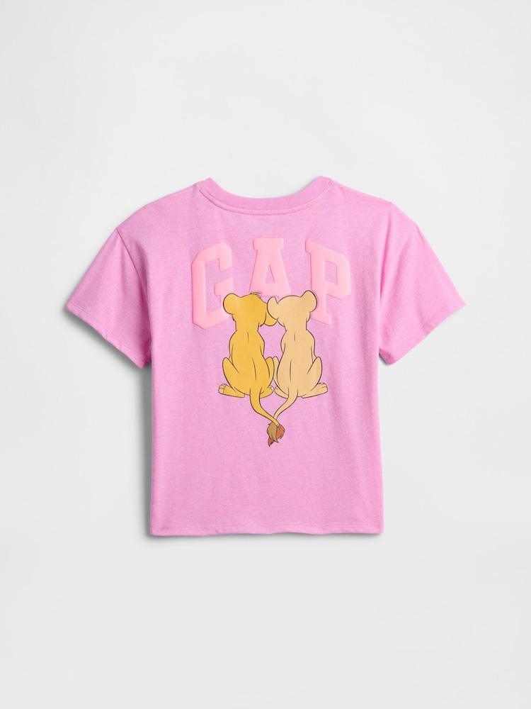Gap Pink Lion King Disney Graphic Crew Neck Short Sleeve T-Shirt (4-13yrs) - Image 2 of 3