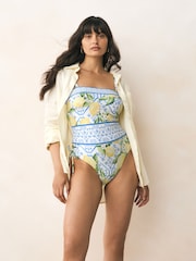 B by Ted Baker Tummy Control Bandeau Swimsuit - Image 1 of 10