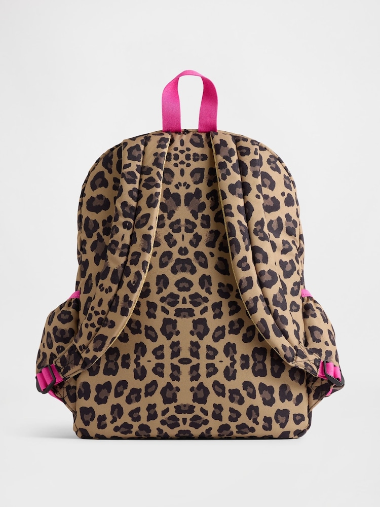 Gap Brown Leopard Print Backpack - Image 2 of 3 Gap Brown Leopard Print Backpack - Image 2 of 3