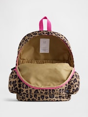 Gap Brown Leopard Print Backpack - Image 3 of 4