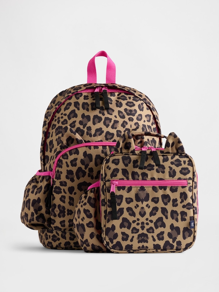 Gap Brown Leopard Print Backpack - Image 4 of 4
