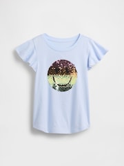 Gap Blue Flippy-Sequin Graphic T-Shirt (4-13yrs) - Image 3 of 4