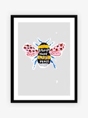 Eleanor Bowmer Black Manchester Bee Framed Art - Image 1 of 3