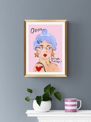 Eleanor Bowmer Gold Get Me A Wine Framed Art - Image 2 of 3