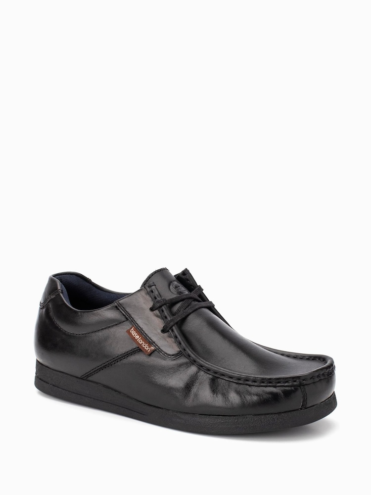 Base London Event Waxy Lace Up Wallabee Black Shoes - Image 2 of 6