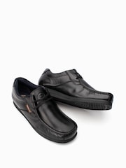 Base London Event Waxy Lace Up Wallabee Black Shoes - Image 4 of 6
