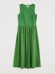 Seasalt Cornwall Green Madder Jersey Woven Mix Sleeveless Dress - Image 4 of 5