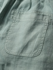 Seasalt Cornwall Grey Penderleith 100% Linen Shorts - Image 2 of 2