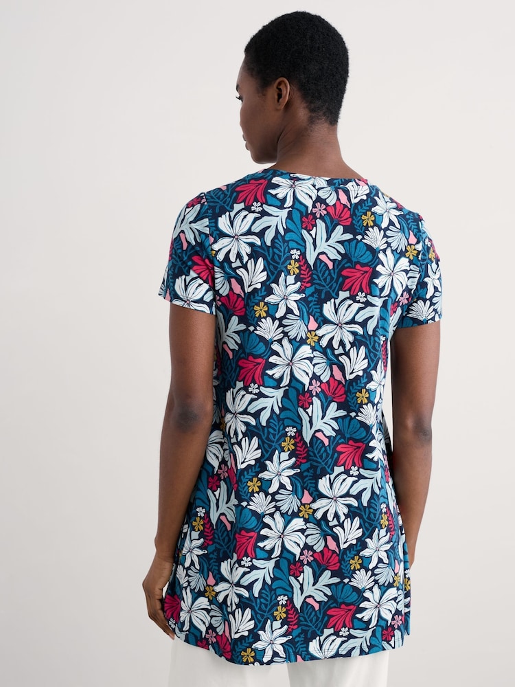 Seasalt Cornwall Screenprint Jersey A-Line Tunic - Imagen 2 de 5