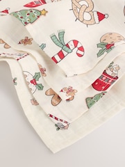 Christmas Baby Muslins Cloths 4 Pack - Image 5 of 7