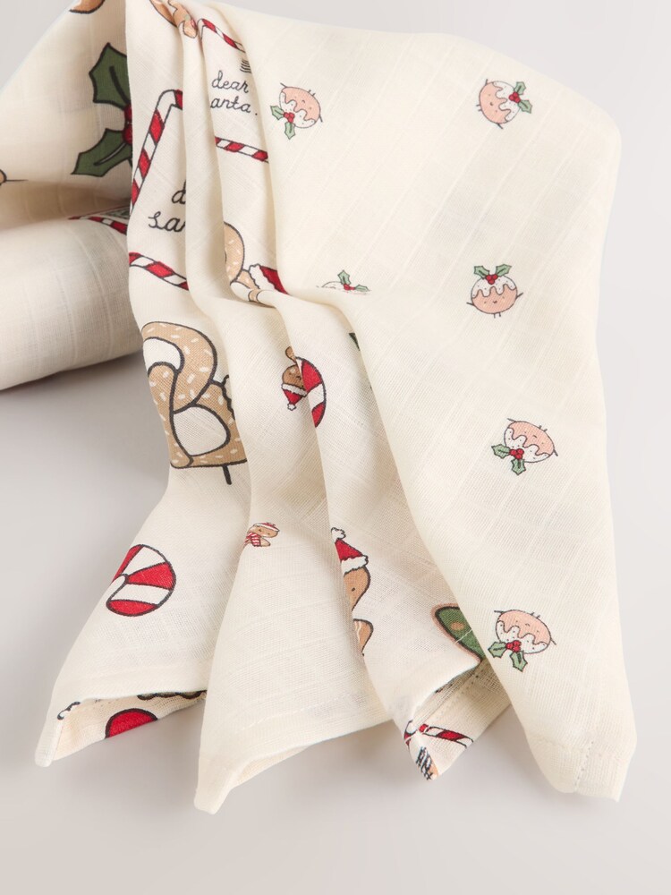 Buy Christmas Baby Muslins Cloths Pack from Next Oman