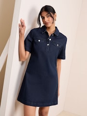 Friends Like These Rinse Wash Denim A-Line Mini Dress - Image 2 of 4