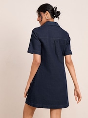 Friends Like These Rinse Wash Denim A-Line Mini Dress - Image 4 of 4