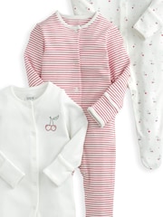 Mamas & Papas 100% Cotton Bicycle Print Sleepsuits 3 Pack - Image 3 of 3