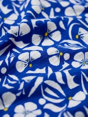 Seasalt Cornwall Blue Gypsophilia Notch Neck 100% Cotton Top - Image 5 of 5
